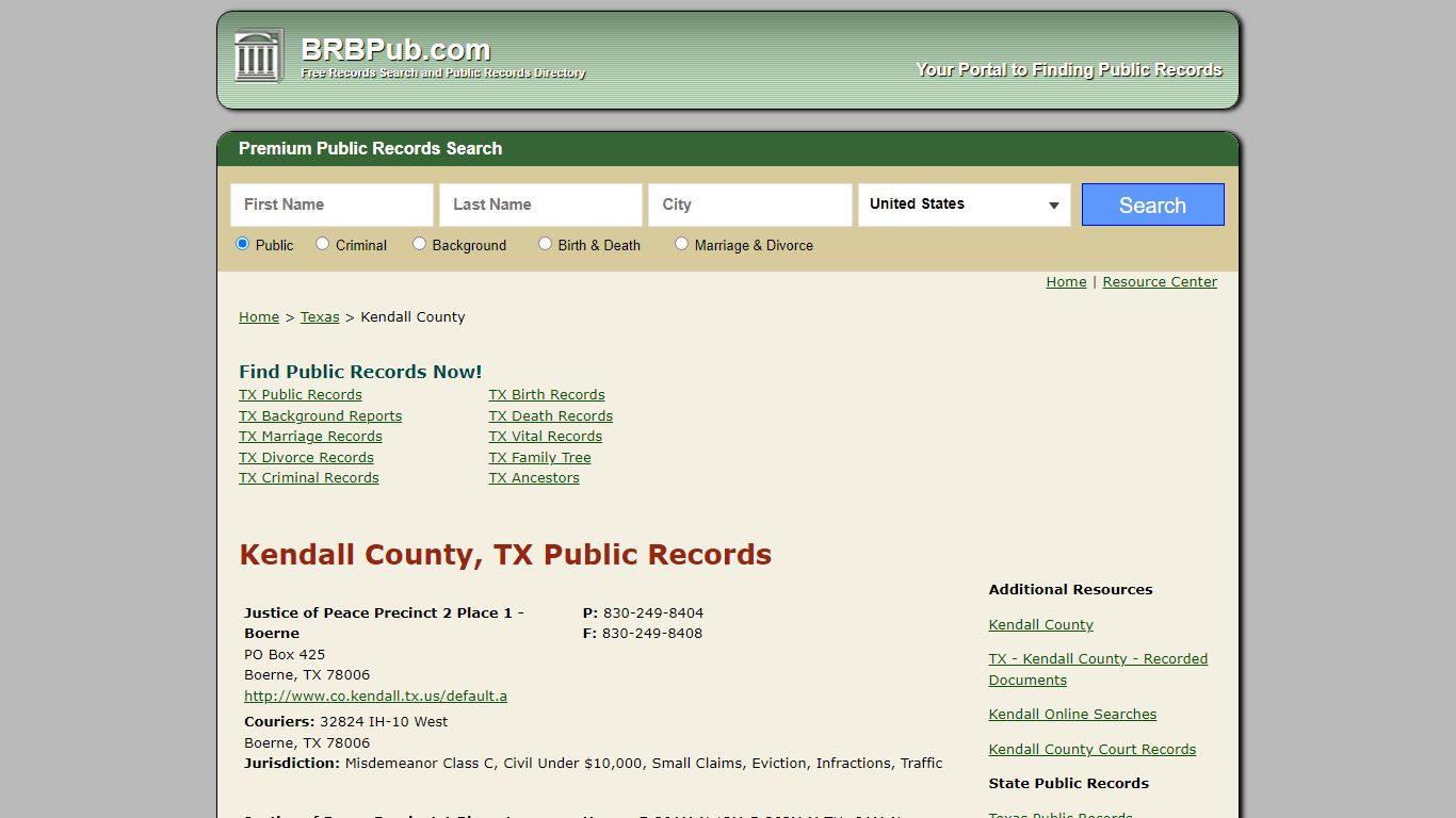 Kendall County Public Records | Search Texas Government ...