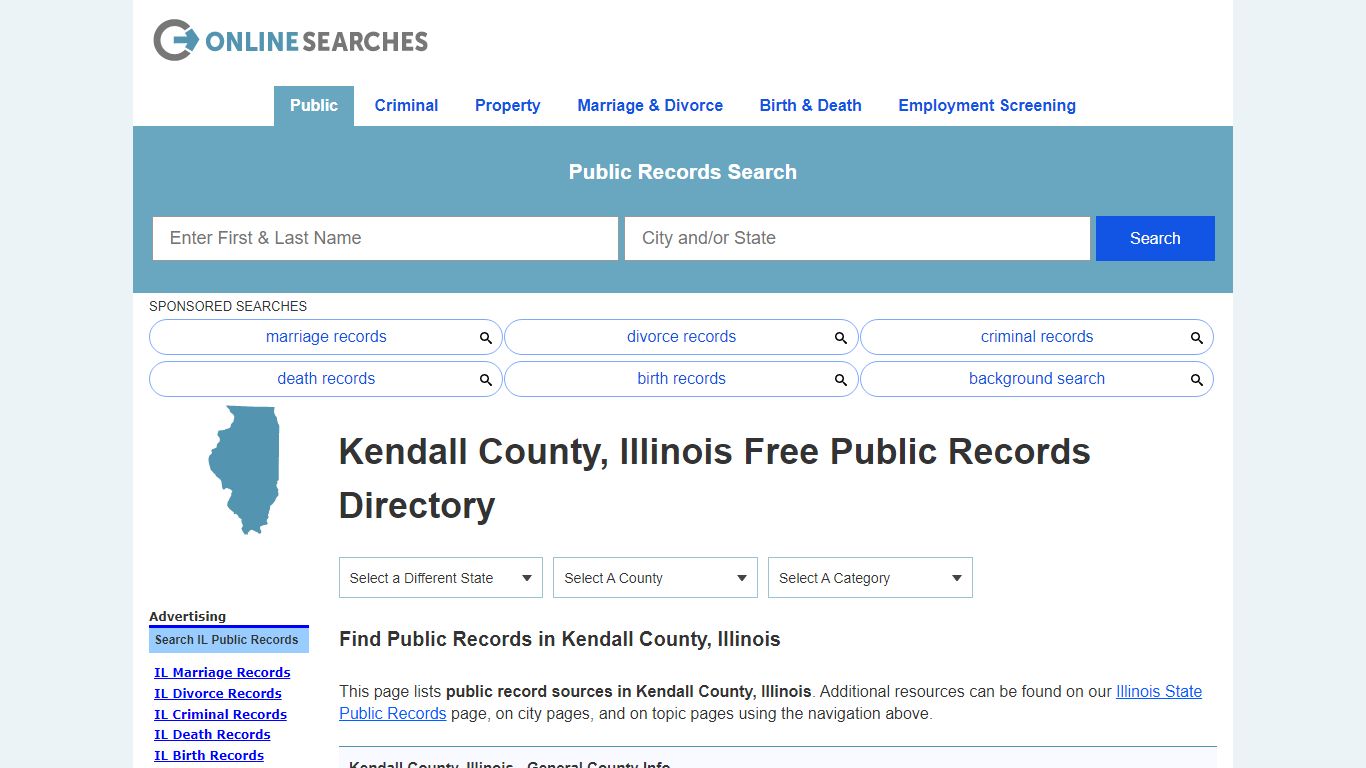 Kendall County, Illinois Public Records Directory